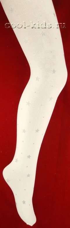 Dover (Алиса) гладкие цветные колготки из хлопка и модала с рисунком "звёзды" для школьниц арт.2078